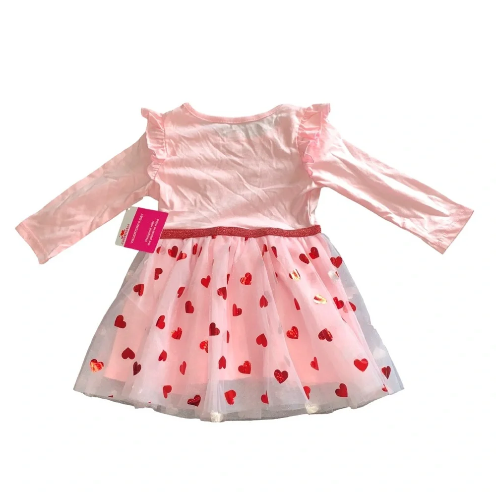 NWT HUGS N KISSES LITTLE GIRL HEARTS DRESS CELEBRATE